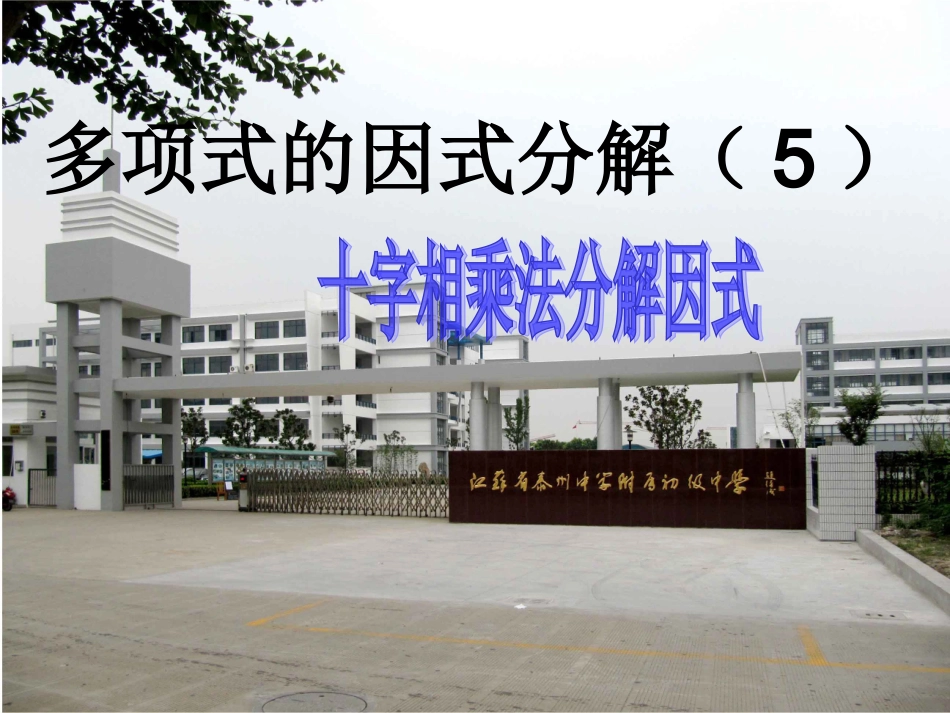 多项式的因式分解（5）_第1页