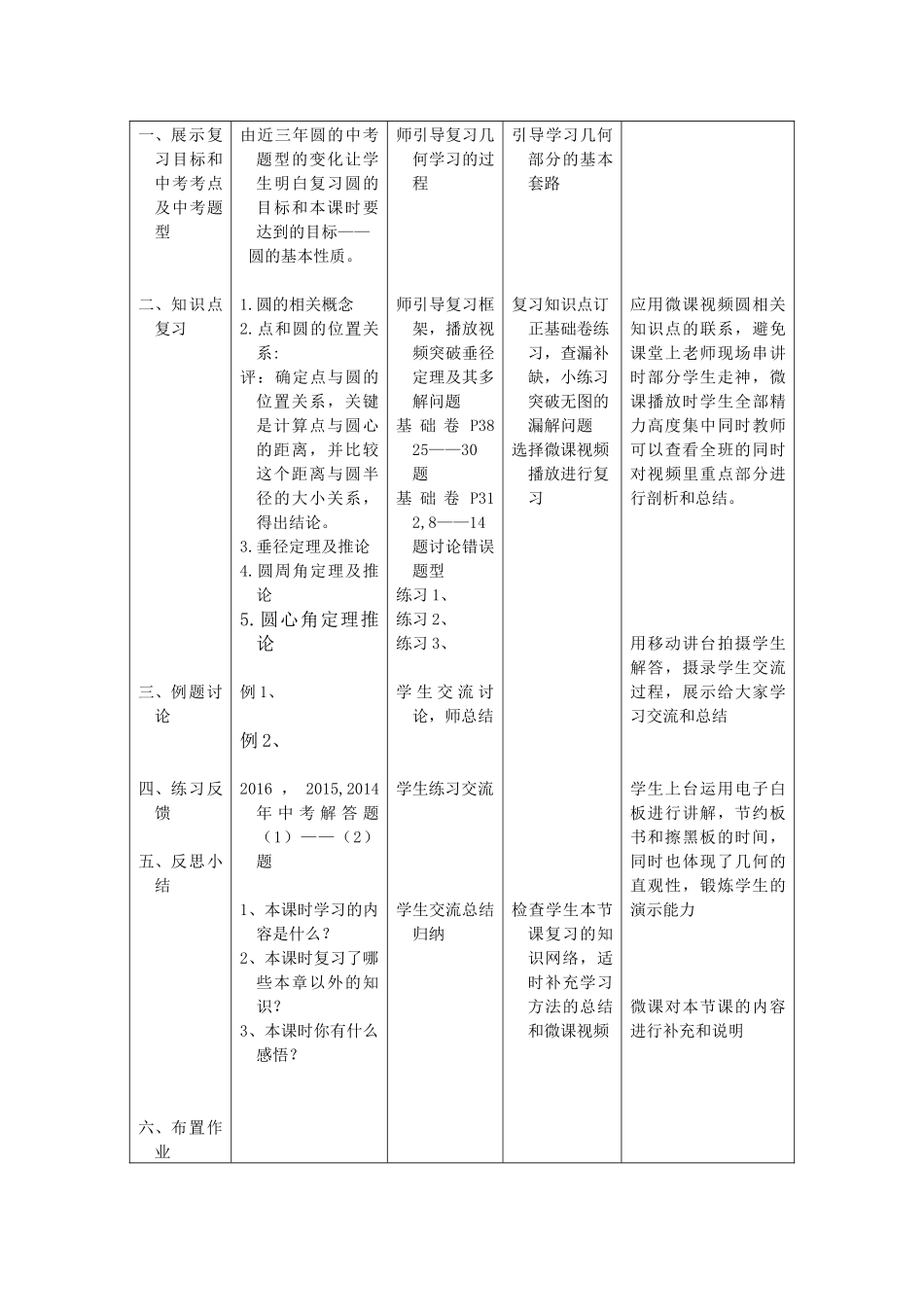 圆的复习教学设计_第2页