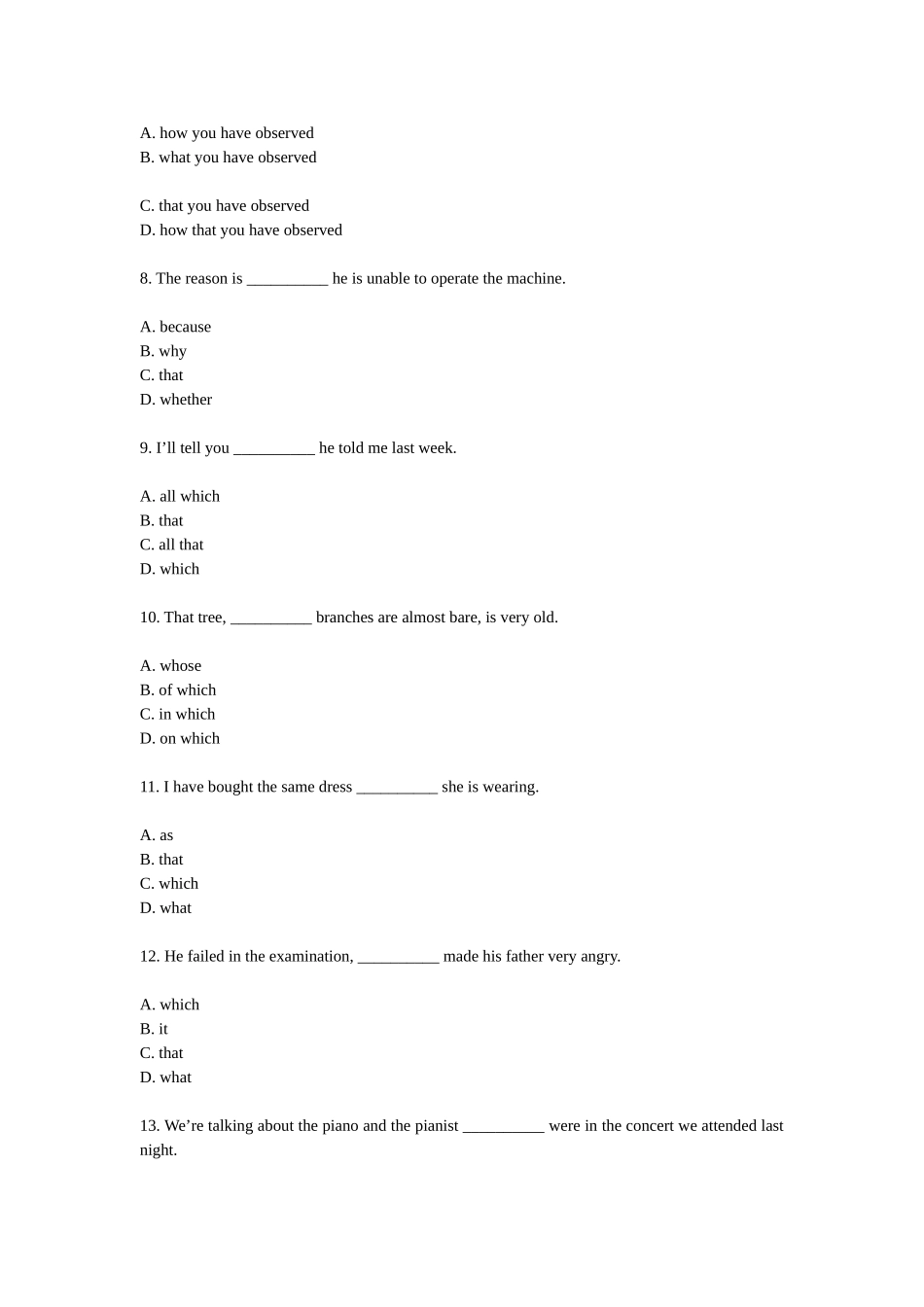 定语从句练习题_第2页