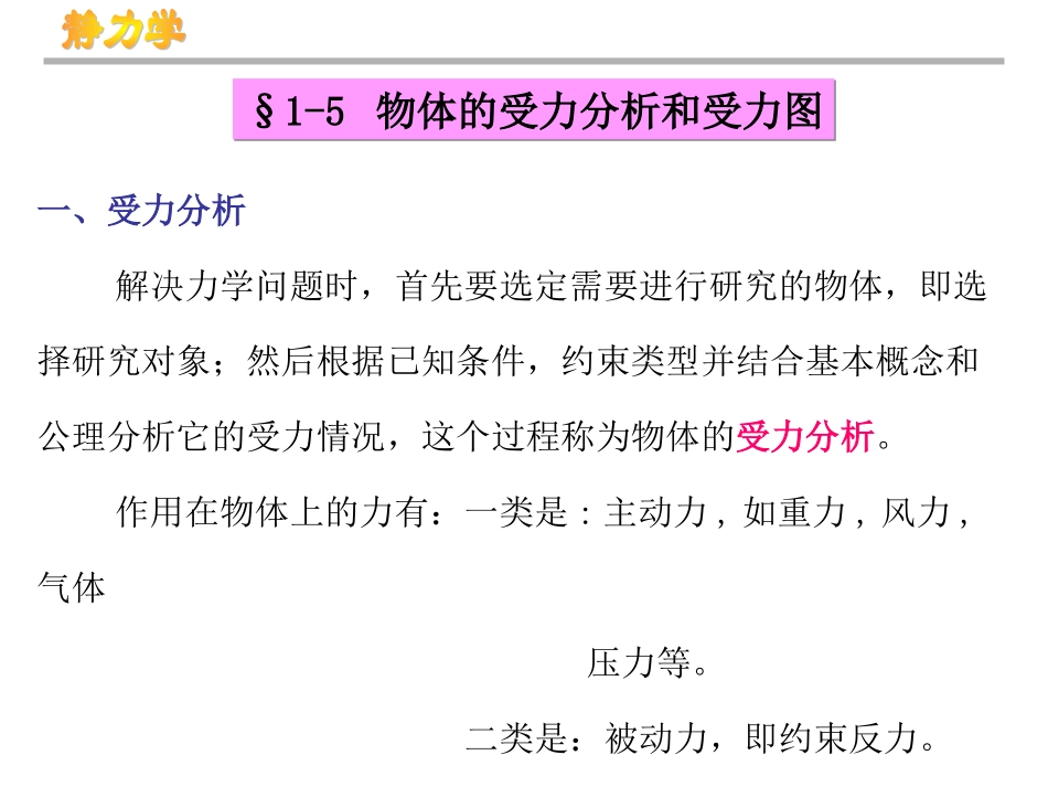 工程力学——1-5物体的受力分析和受力图_第2页