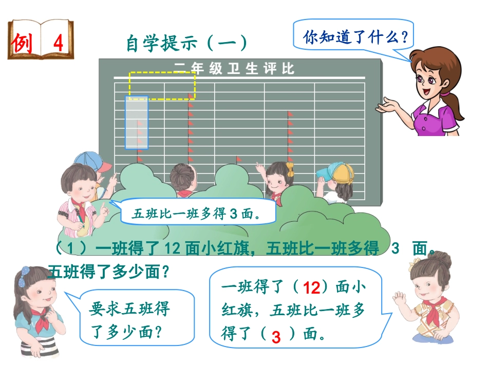 小学数学人教2011课标版一年级解决问题(求比一个数多几少几的数)_第3页