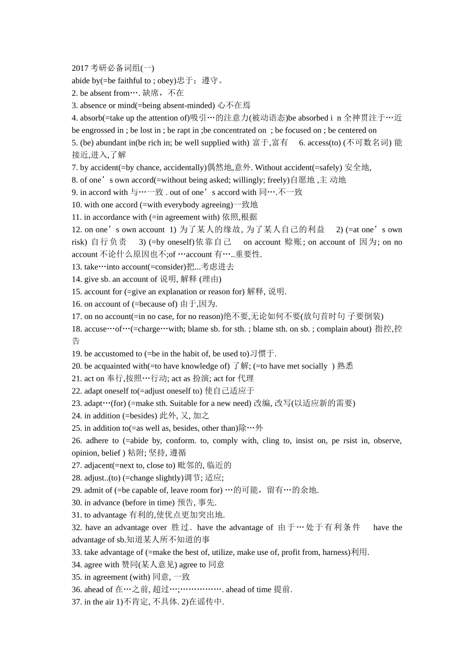 考研必备短语_第1页