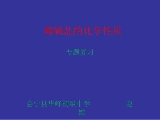 8.3酸和碱的反应