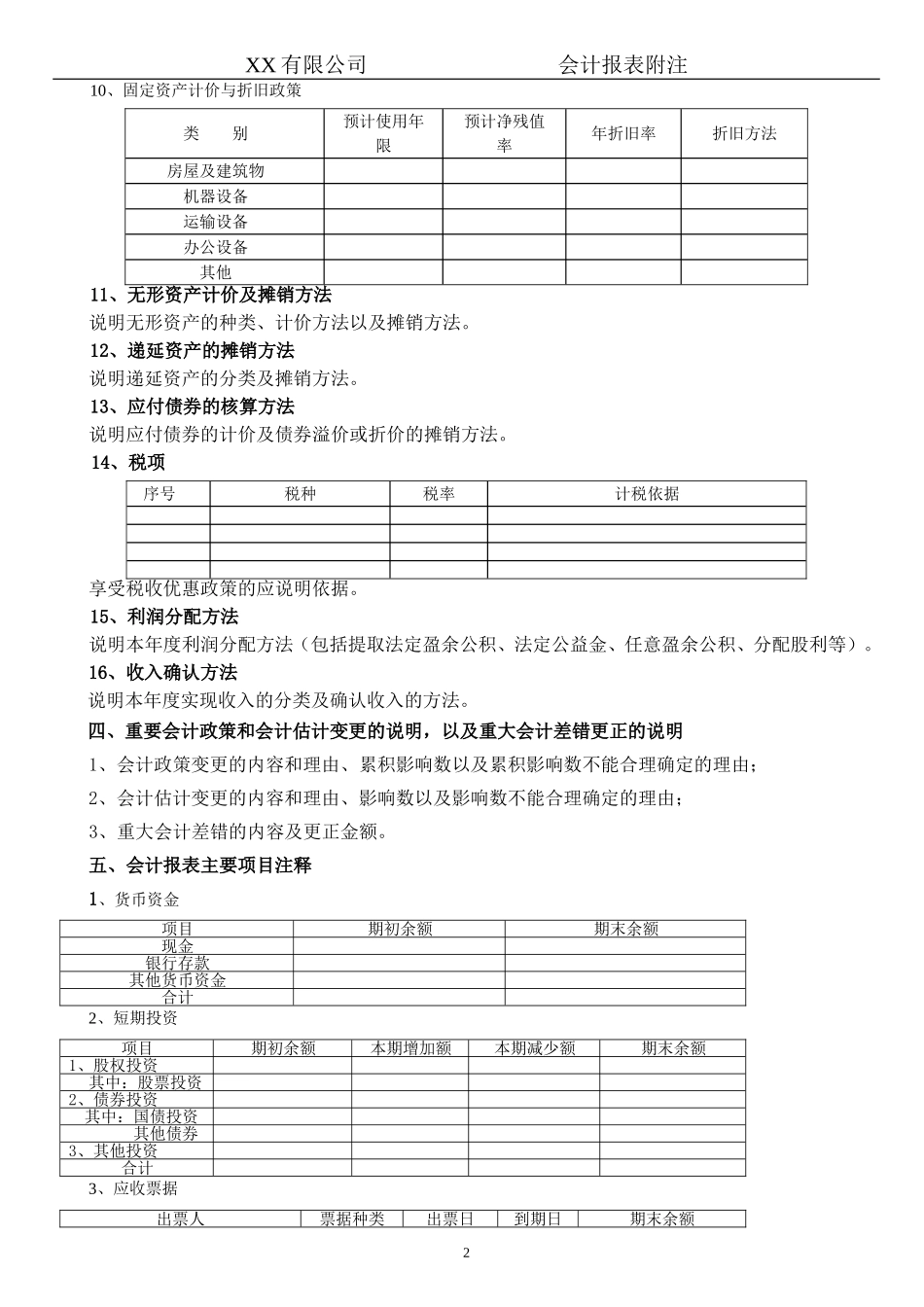 会计报表附注_第2页