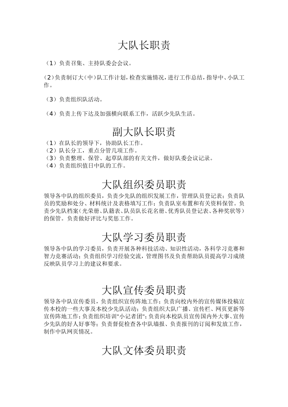 少先队各部门职责_第1页