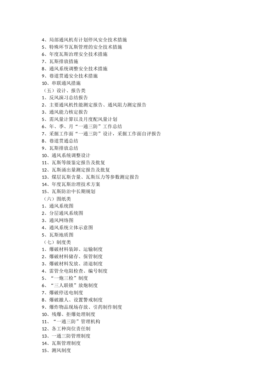 通风安全生产标准化检查资料清单 (2)_第2页