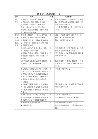 责任护士考核标准
