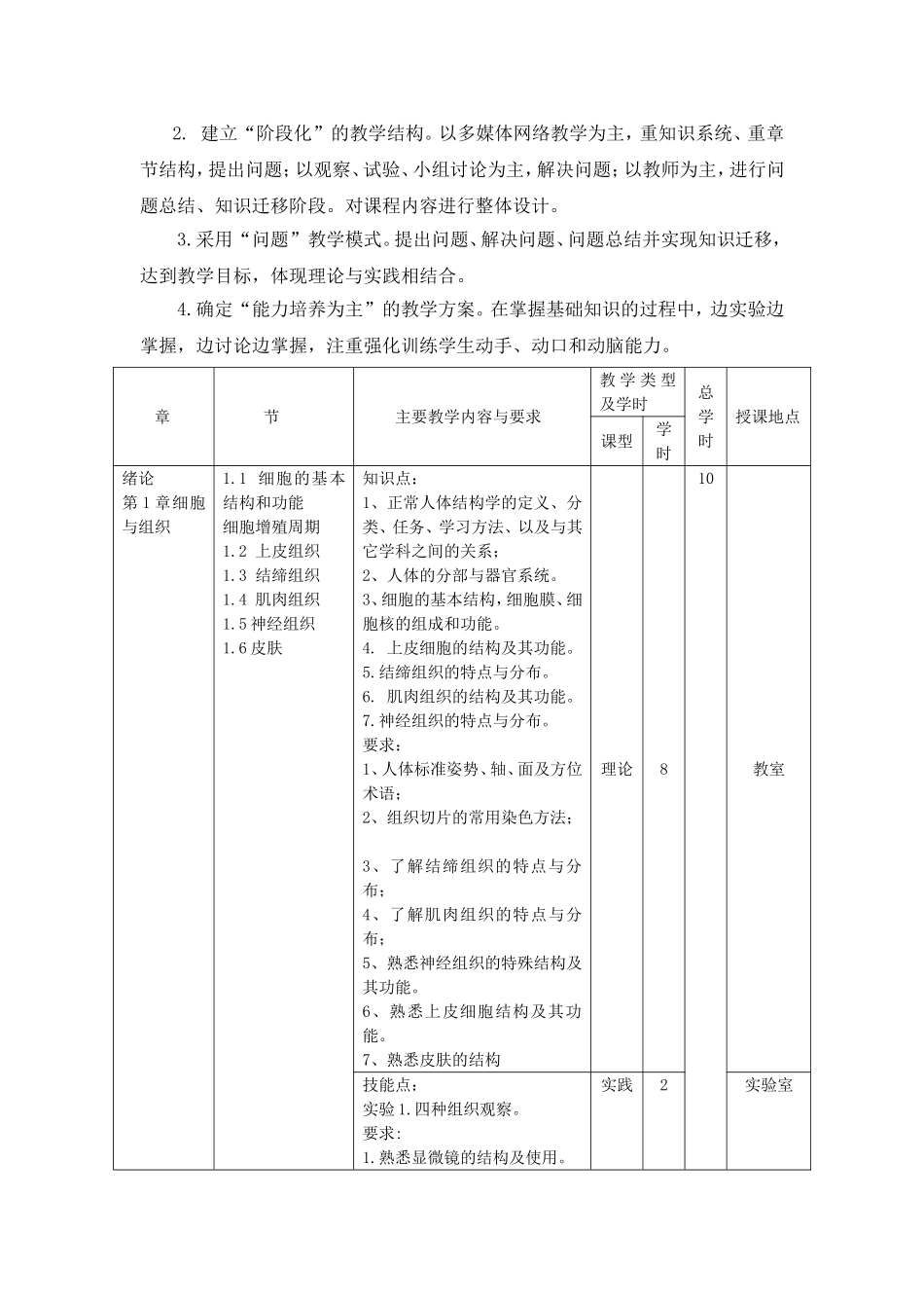 正常人体结构课程标准(DOC)_第3页