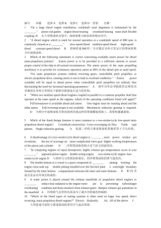 轮机长用最新轮机英语4647题库汇总