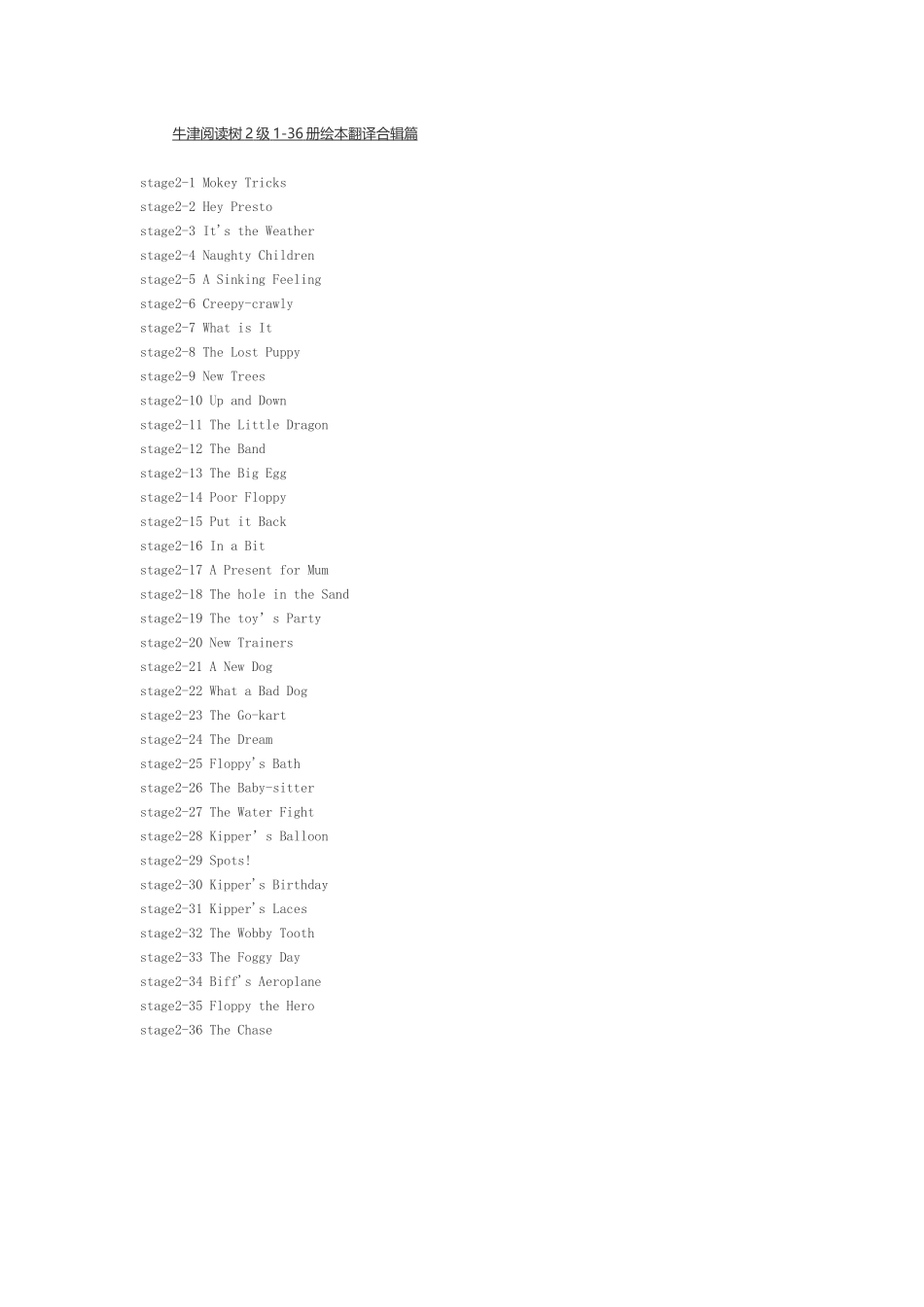 牛津阅读树2级1-36册绘本翻译合辑篇_第1页