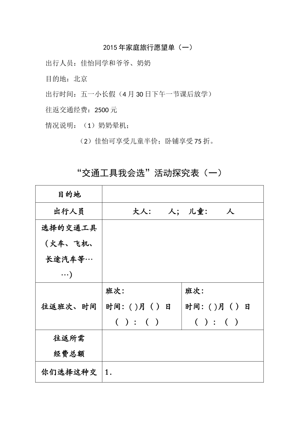 2015年家庭旅行愿望单_第1页
