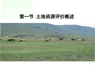 土地资源评价概述-土地潜力评价
