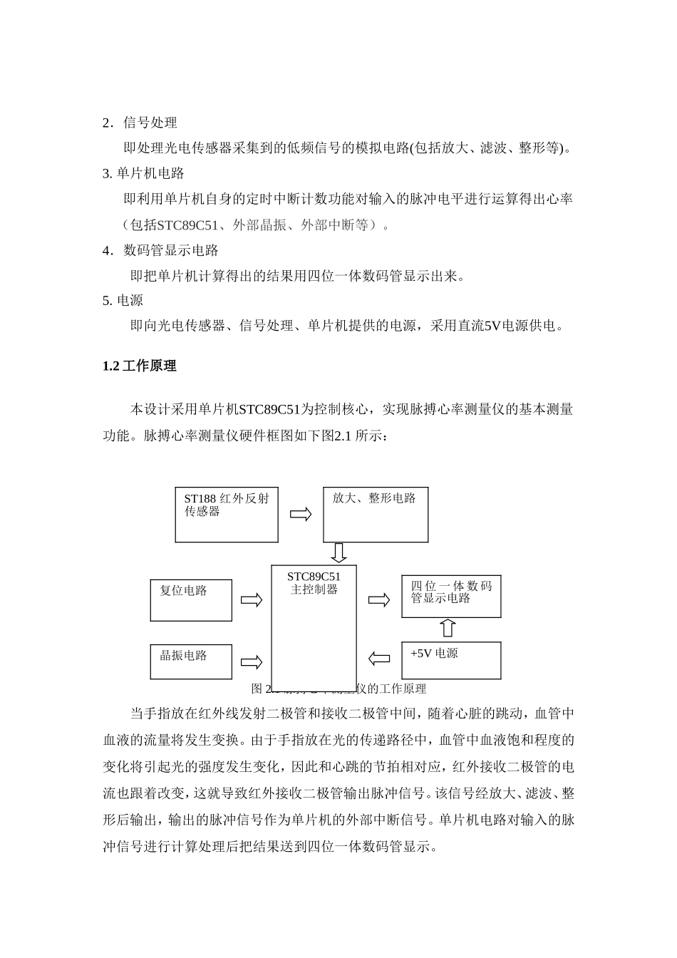 基于51单片机的脉搏心率测量仪-参考论文_第2页