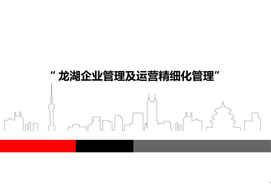 龙湖企业文化及运营精细化管理_第1页