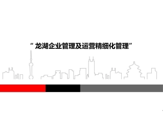 龙湖企业文化及运营精细化管理