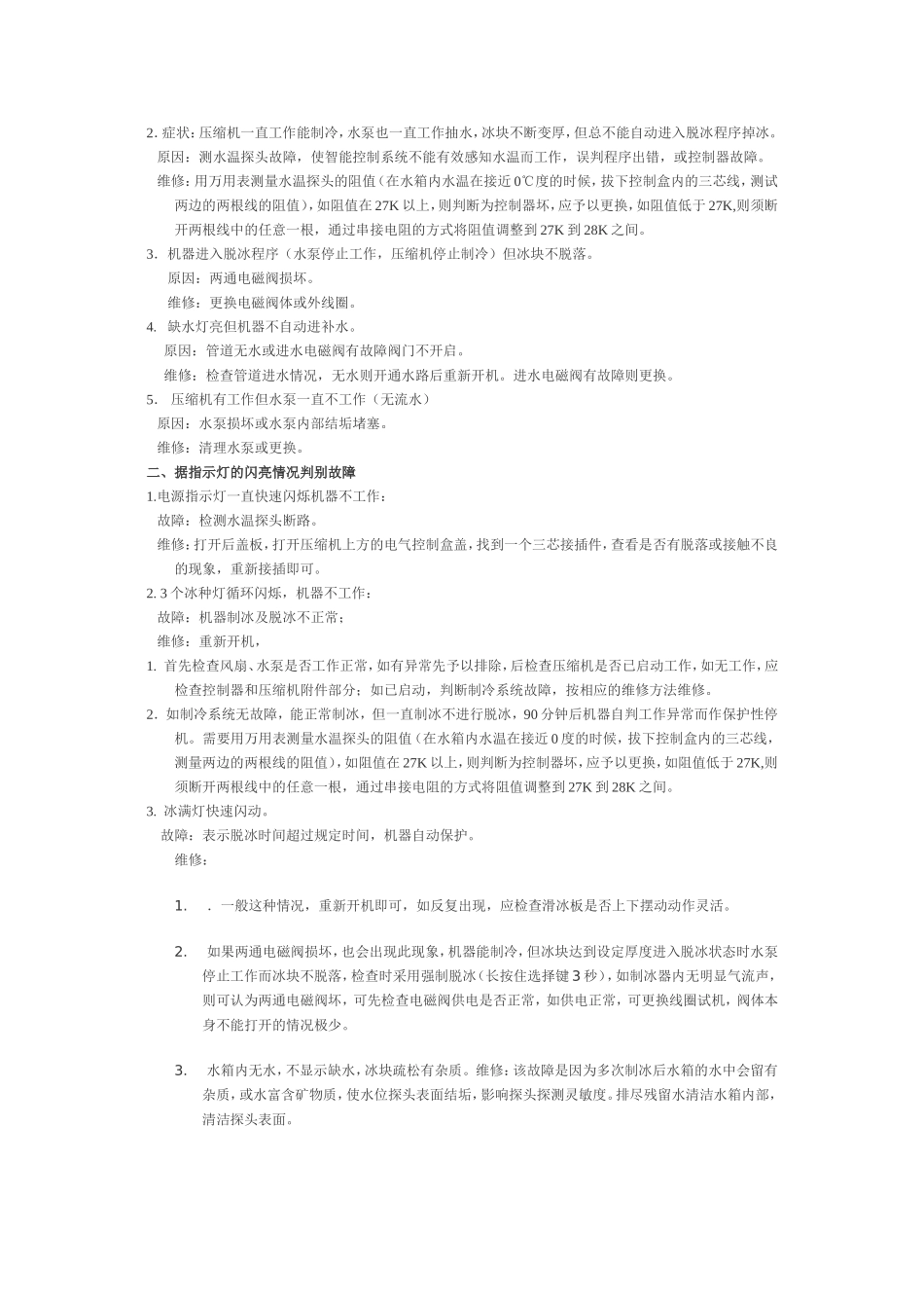 制冰机常见故障及处理方法_第3页