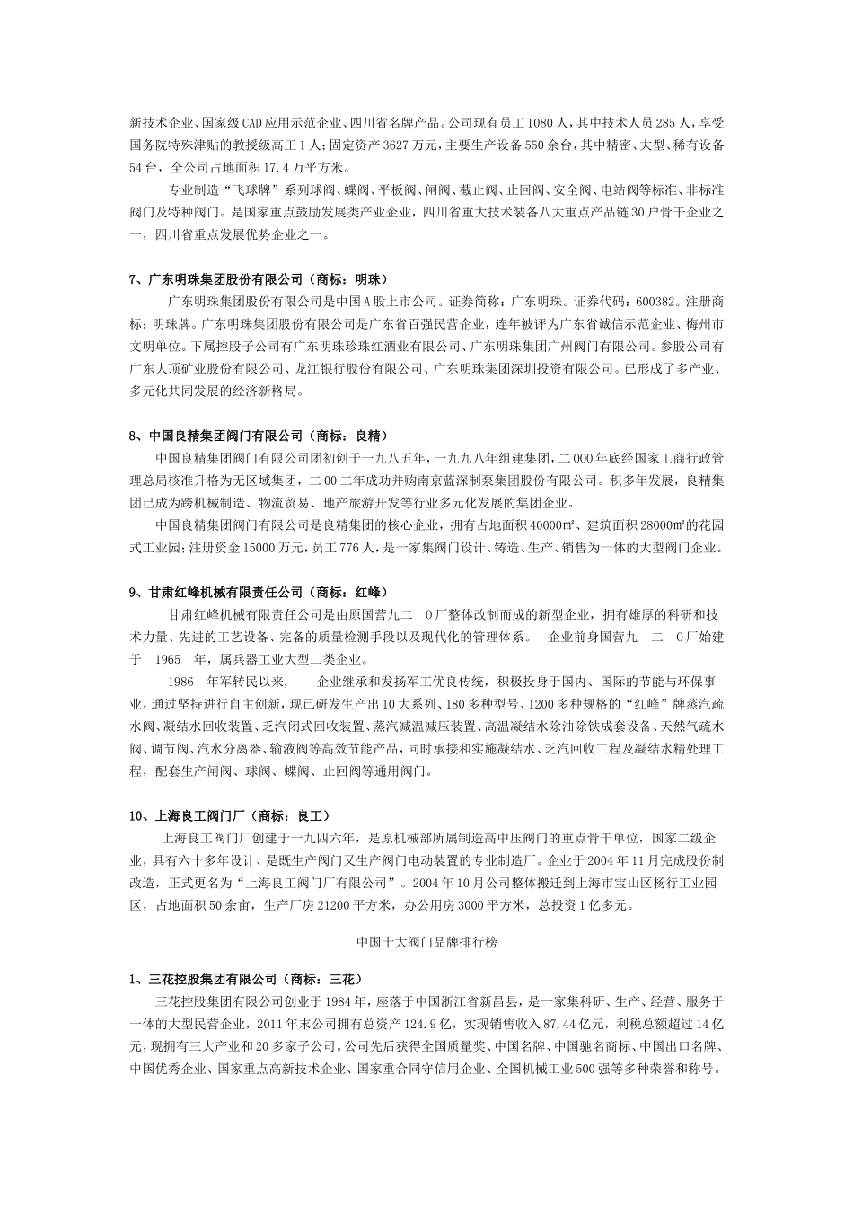 中国十大阀门品牌排行榜_第2页