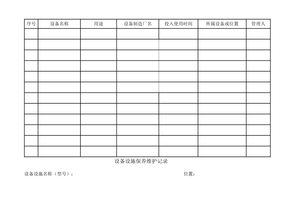 设备设施台账_第2页