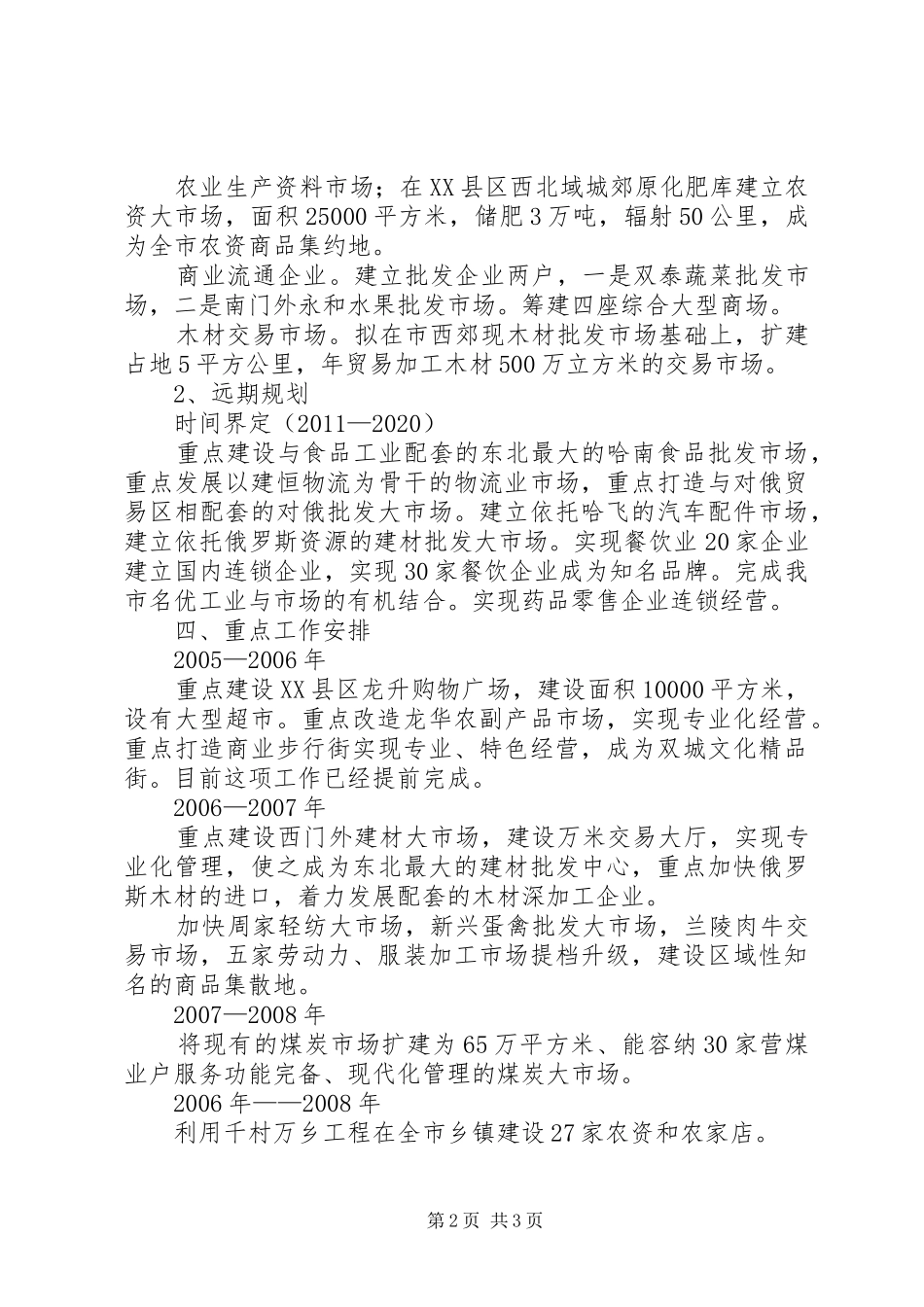 商业网点十一五规划编制工作汇报 _第2页