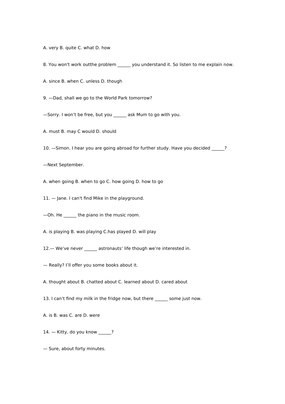 南通市2013年中考英语试题与答案_第2页