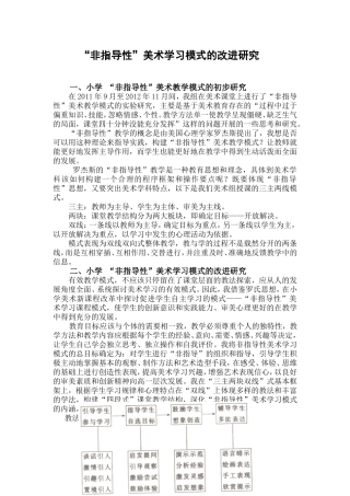 “非指导性”美术教学模式的改进与研究(修改后）
