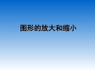 图形的放大和缩小