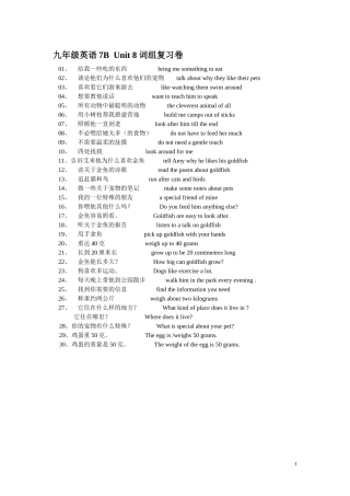 新7BUnit8词组复习卷