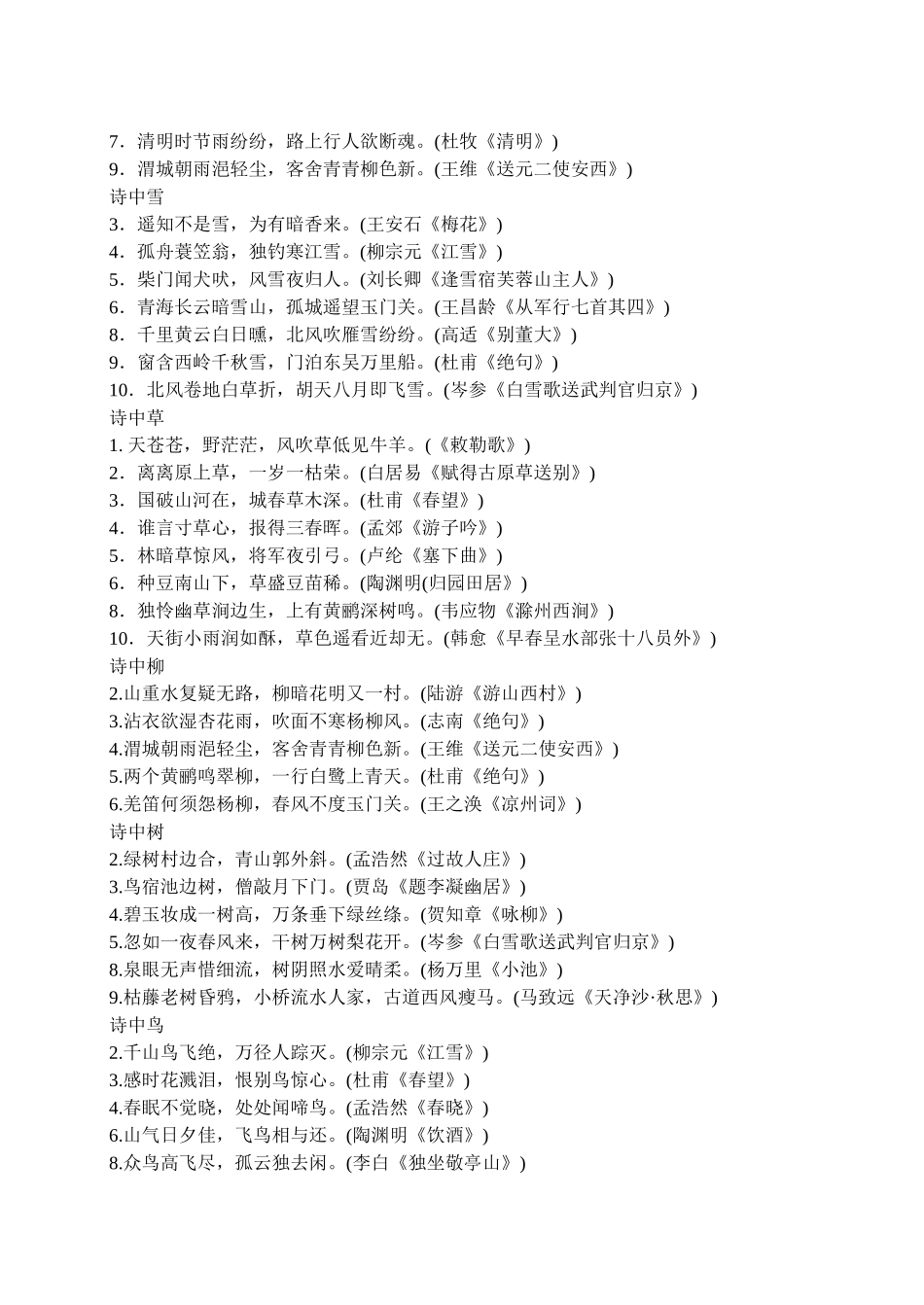 生需要掌握的古诗名句_第3页