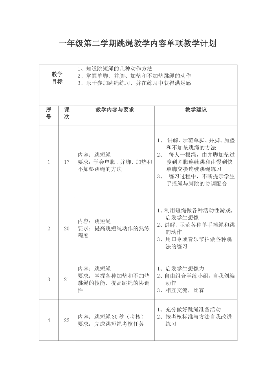 单项教学计划_第2页