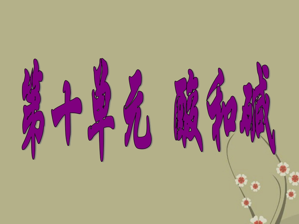 化学：《第10单元酸和碱》总复习课件（人教版九年级）_第1页