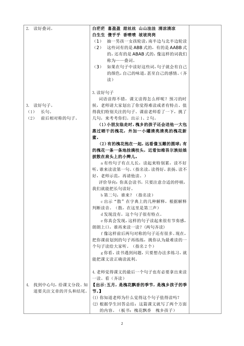 三年级槐乡五月（第一课时）学程导航_第2页