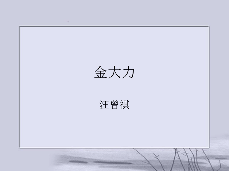 金大力 课件_第1页