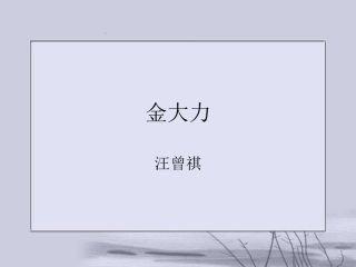 金大力 课件