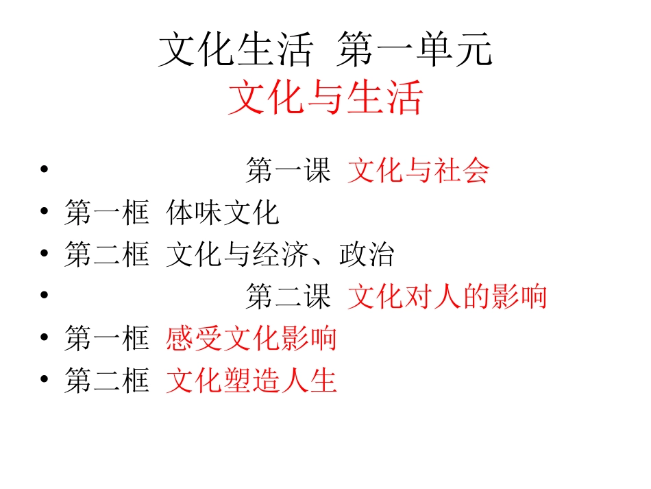 文化生活每课知识框架_第1页