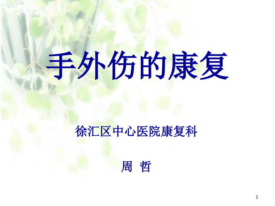 手外伤的康复_第1页