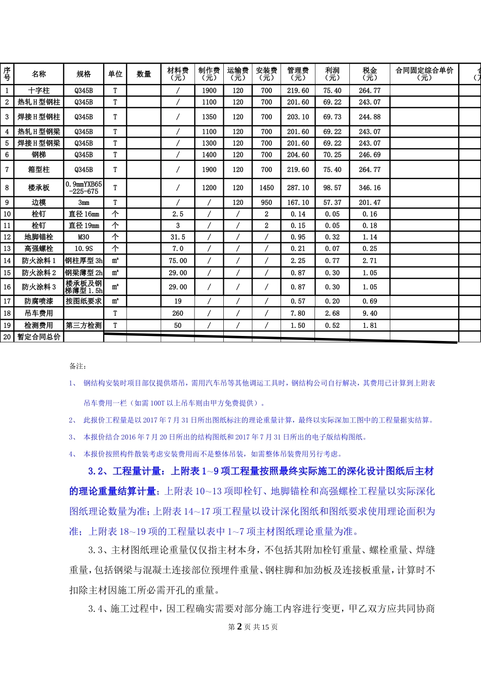 钢结构专业分包合同_第2页