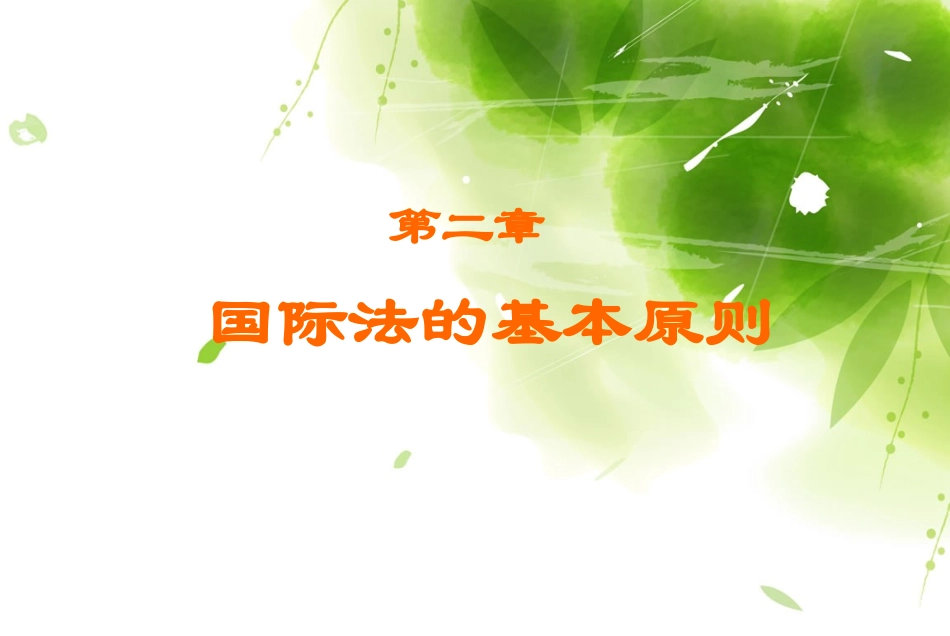 国际法第二章国际法的基本原则_第1页