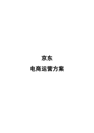 京东电商运营方案