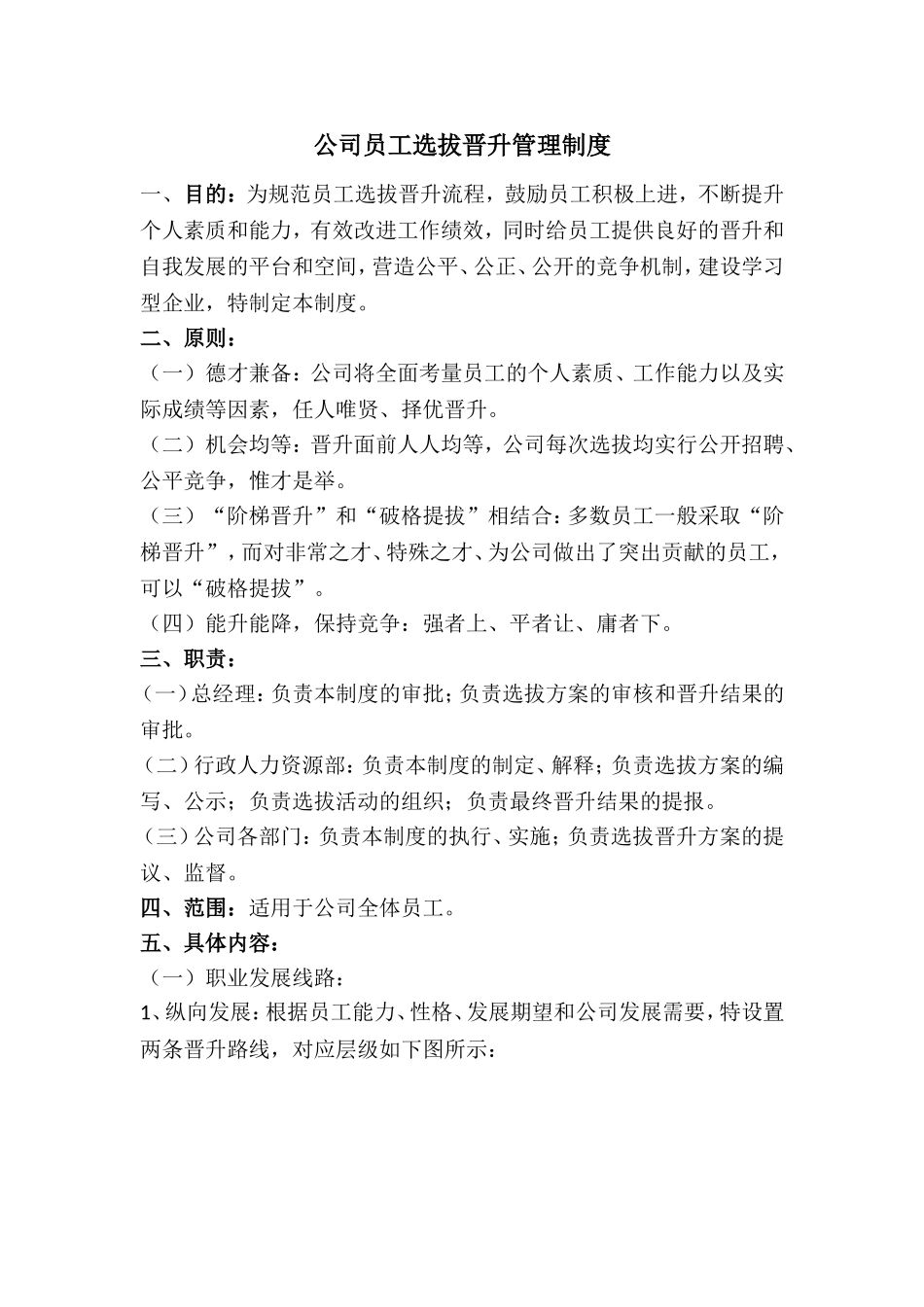公司员工选拔晋升管理制度_第1页