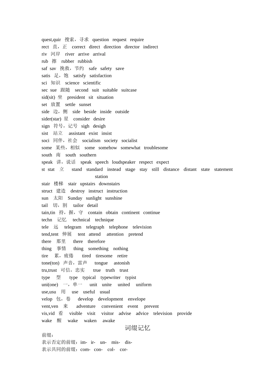 中学英语单词快速记忆_第3页