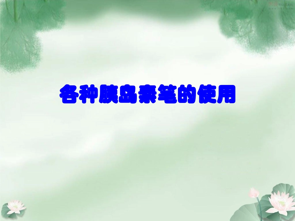 各种胰岛素笔的安装以及使用_第1页