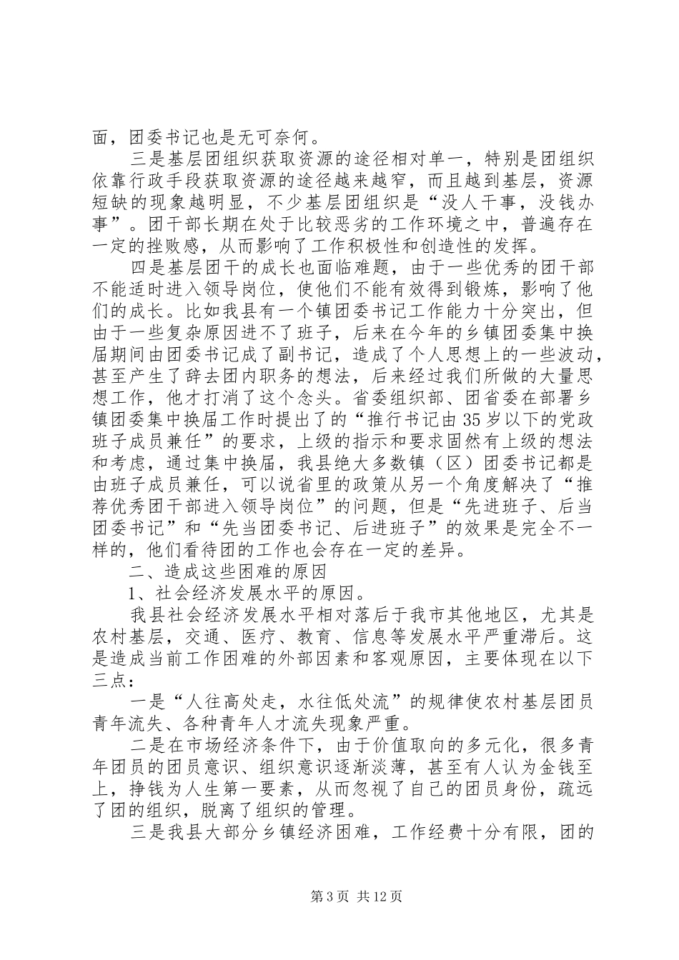 在全市共青团务虚会上的发言_第3页