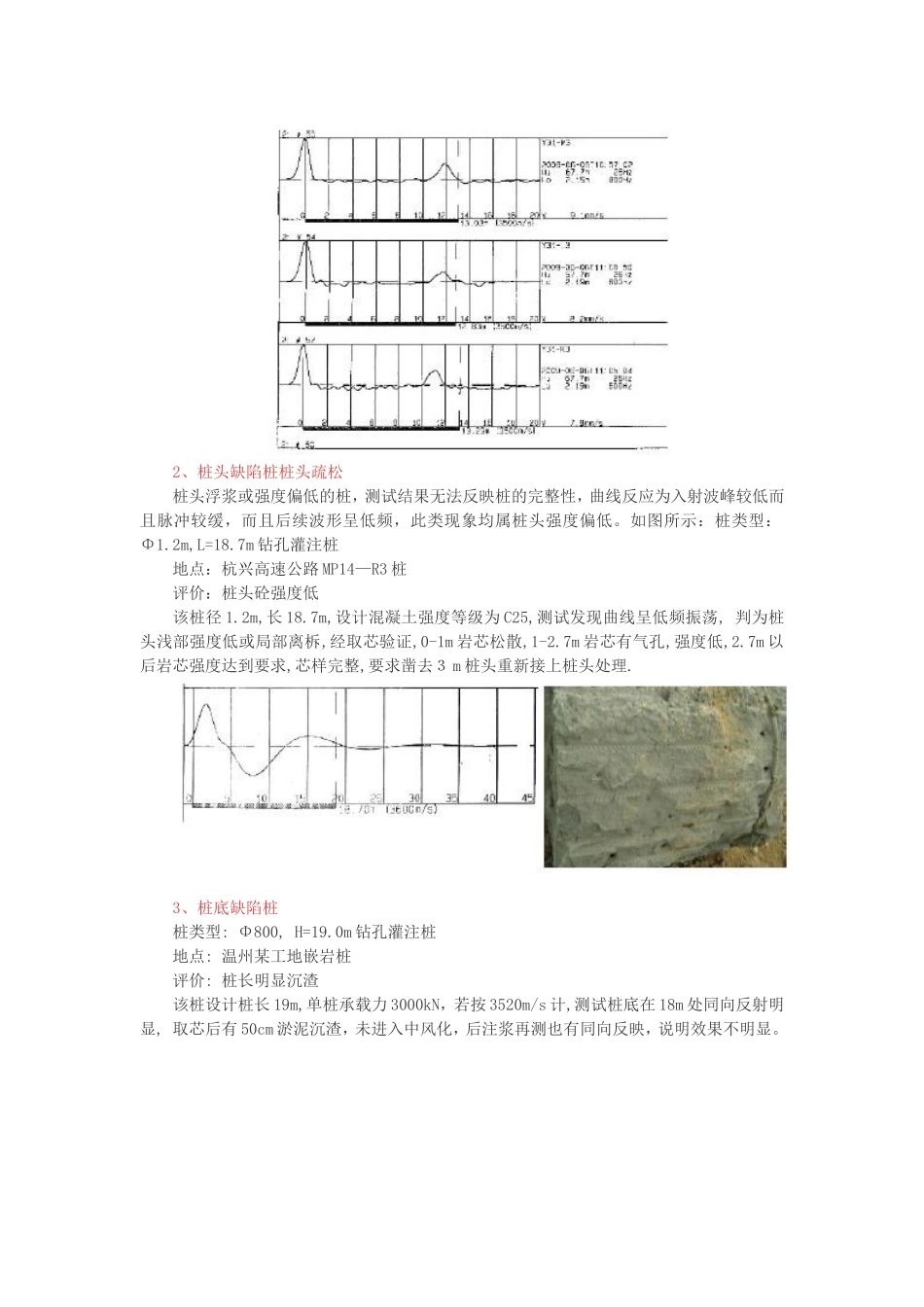 桩基低应变检测曲线实例分析_第3页