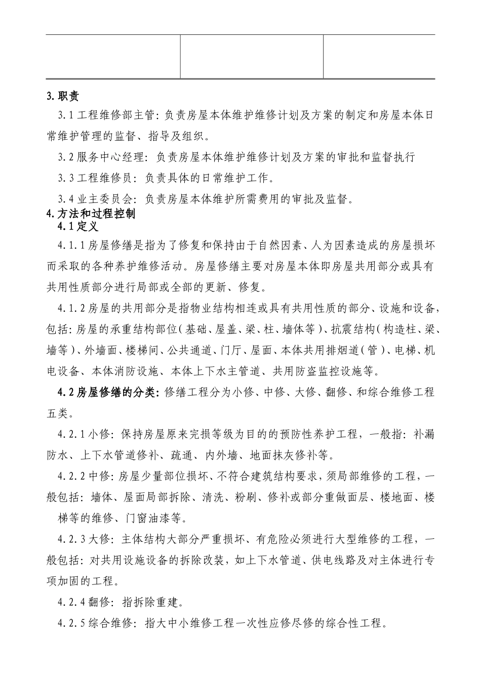 物业公司房屋本体维护维修管理制度_第2页
