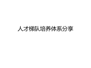 人才梯队培养体系
