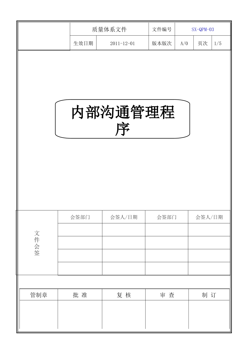 内部沟通管理程序_第1页