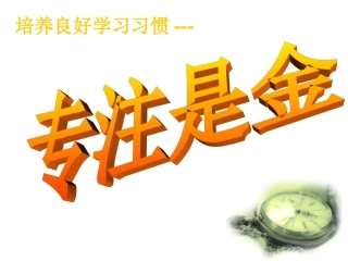 主题班会《专注是金》