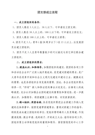 团组织成立程序