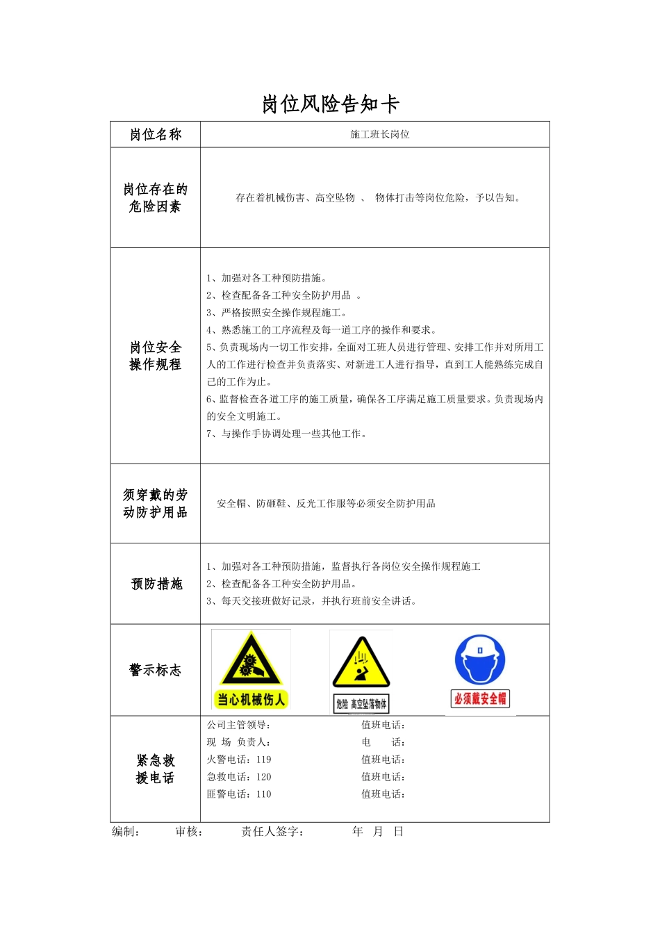 岗位风险告知卡(改)_第1页