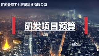 项目研发预算说明